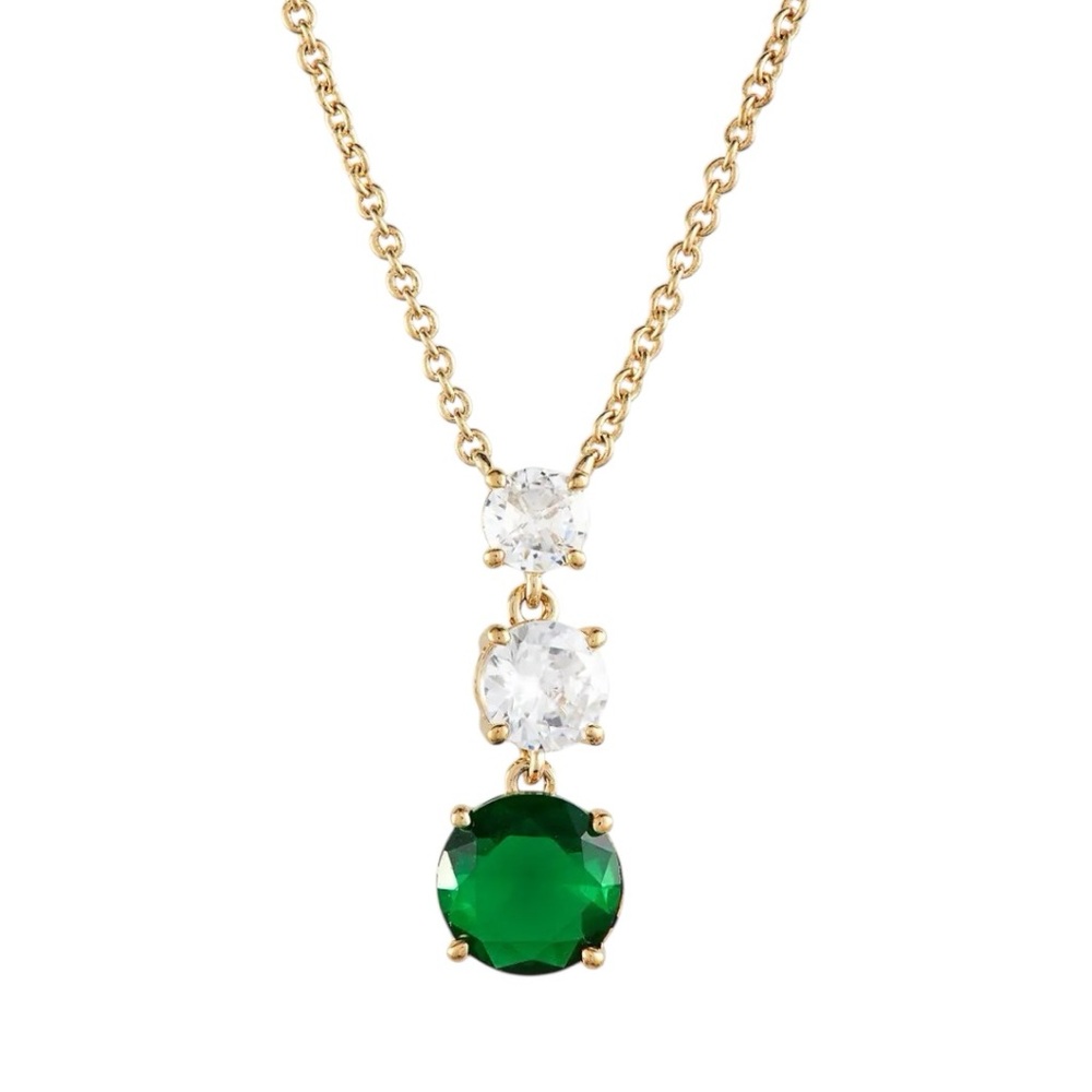 Nadri Gold and Green Necklace NWT